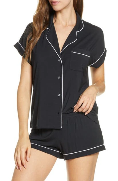 Shop Ugg Amelia Short Jersey Pajamas In Black