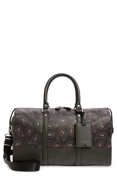 Shop Ted Baker Paisley Duffle Bag In Navy