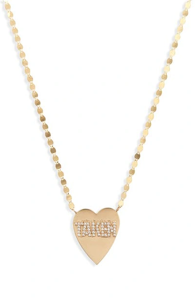 Shop Lana Jewelry Taken Heart Diamond Pendant Necklace In Yellow Gold/ Diamond