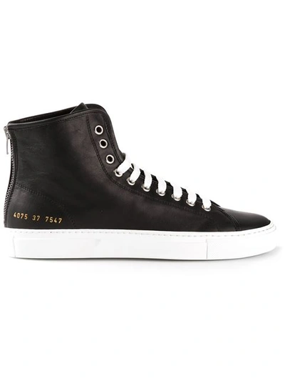 Common Projects Tournament Leather High-top Sneakers In Black