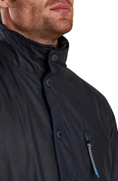 Barbour Quilted Insert Wax Cotton Jacket In Navy | ModeSens