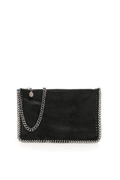 Shop Stella Mccartney Falabella Clutch Bag In Black