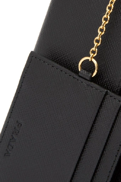 Shop Prada Logo Fold Continental Wallet In F0002