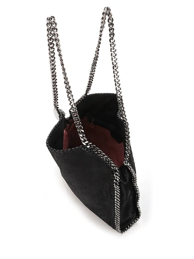 Shop Stella Mccartney Falabella Chain Trim Bag In Black