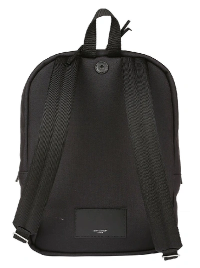 Shop Saint Laurent Zip Detail Backpack In Black
