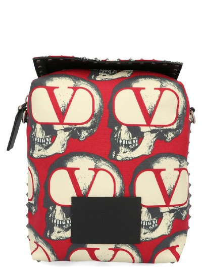 Shop Valentino X Undercover Skull Logo Shoulder Bag In Multi