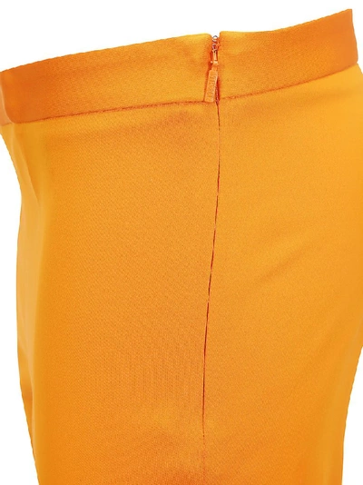 Shop Versace Flared Pants In Orange