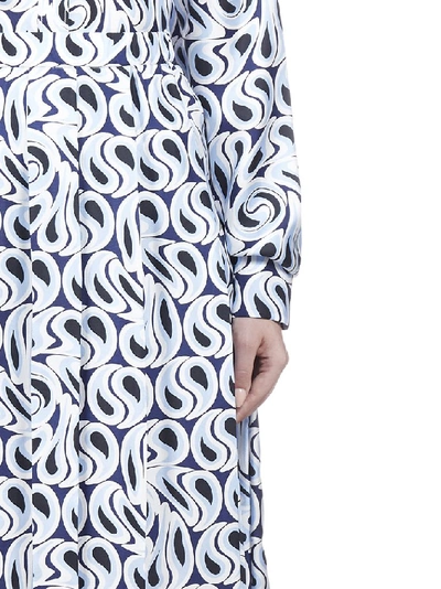 Shop Marni Turbulent Print Midi Skirt In Multi