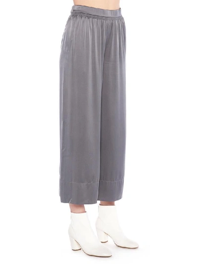 Shop Theory Cropped Smocked Culottes In Grey