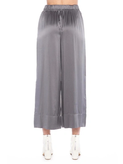 Shop Theory Cropped Smocked Culottes In Grey