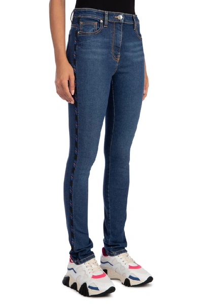 Shop Kenzo Tiger Patch Skinny Jeans In Blue
