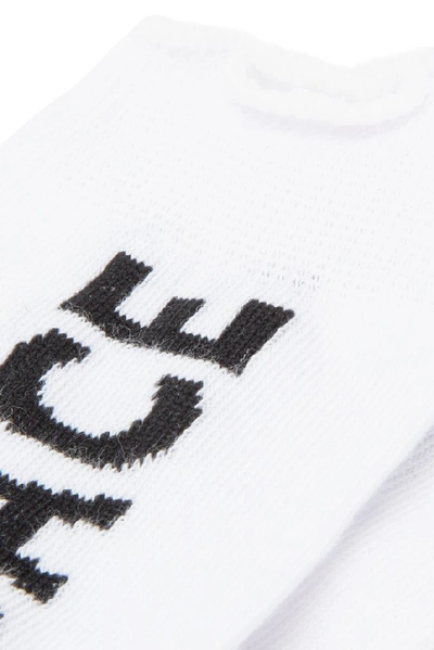 Shop Versace Logo Socks In White