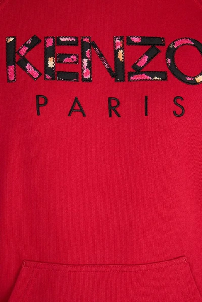Shop Kenzo Paris Hoodie In Red