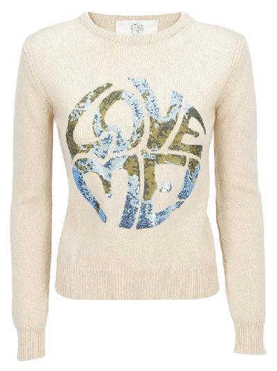Shop Alberta Ferretti Love Me Sweater In Beige