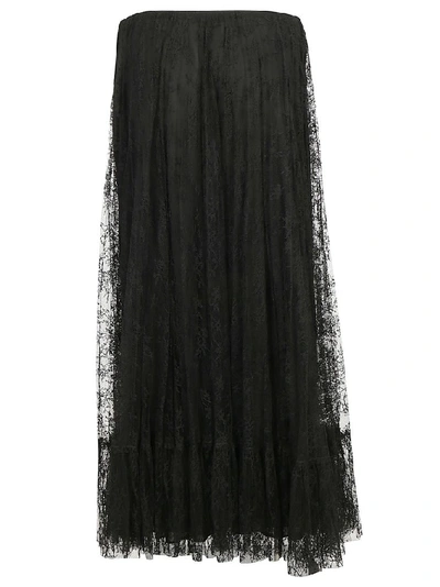 Shop Valentino Lace Circle Skirt In Black