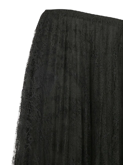 Shop Valentino Lace Circle Skirt In Black