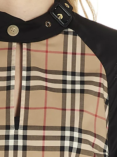 Shop Burberry Vintage Check Buckle Collared Blouse In Multi