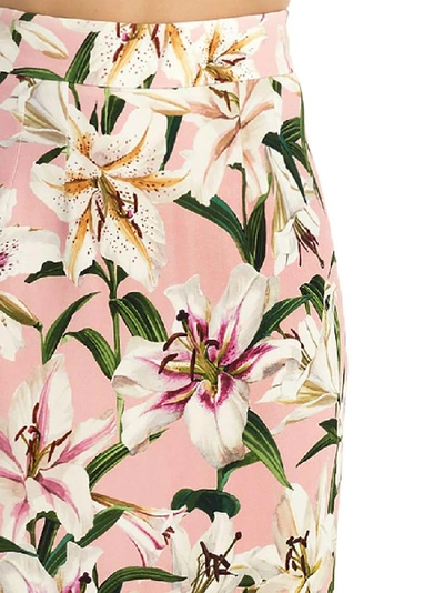 Shop Dolce & Gabbana Floral Print Pencil Skirt In Multi