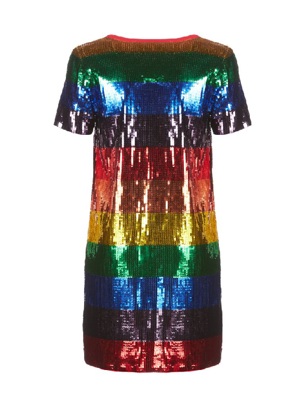 michael kors rainbow sequin dress