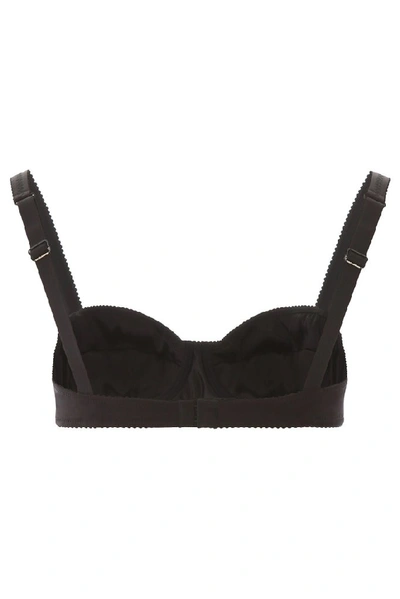 Shop Dolce & Gabbana Underwear Balconette Lace Bra In Black