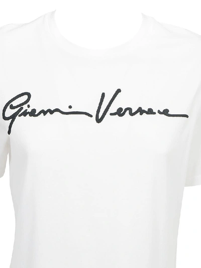 Shop Versace Signature Logo T In White