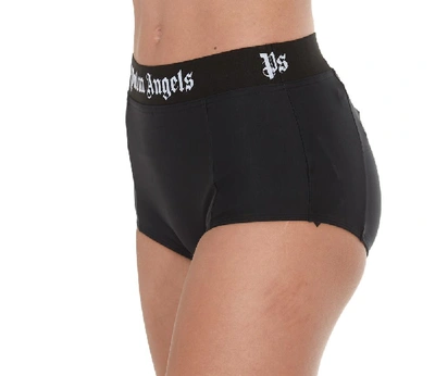 Shop Palm Angels Logo Waistband Briefs In Black