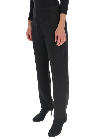 Shop Max Mara Straight Leg Pants In Black