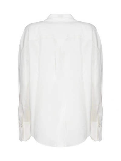 Shop Brunello Cucinelli Embellished Bib Shirt In White