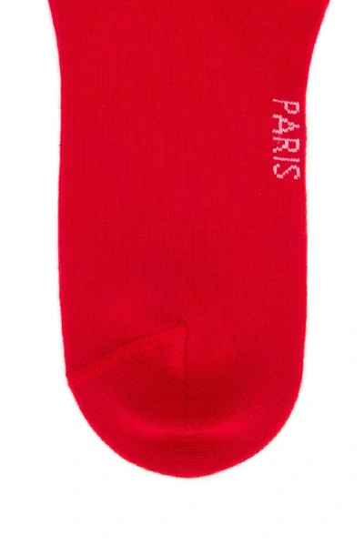 Shop Kenzo Tiger Embroidered Socks In Red