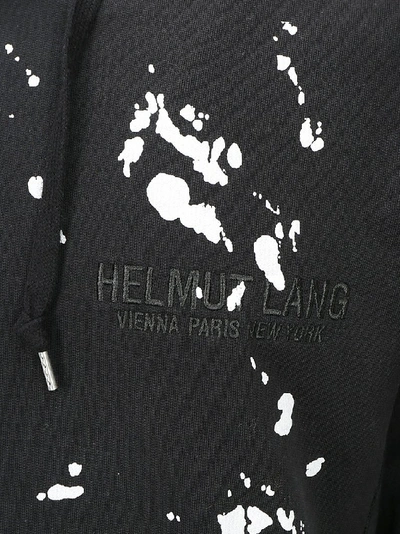 Shop Helmut Lang Logo Hoodie In Black Black