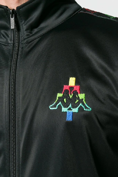 Shop Marcelo Burlon County Of Milan Kappa Logo Jacket In Black