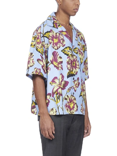 Shop Prada Floral Print Shirt In Multi