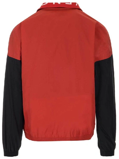 Shop Givenchy Logo Neckline Lightweight Jacket In Multi