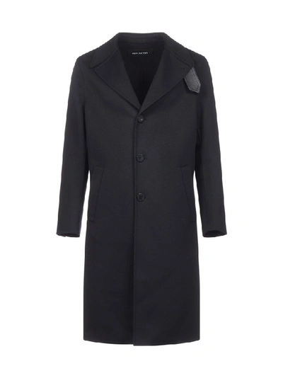 Shop Neil Barrett Single Breasted Coat In Black
