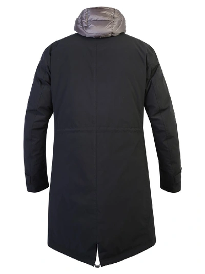 Shop Herno Padded Parka Coat In Black