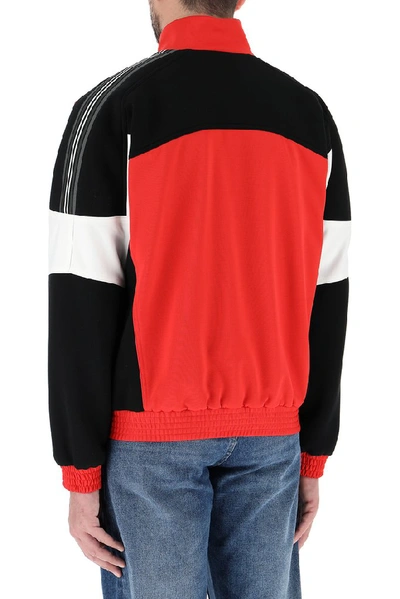 Shop Burberry Logo Patch Track Jacket In Red