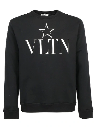 Shop Valentino Vltn Sweatshirt In Black