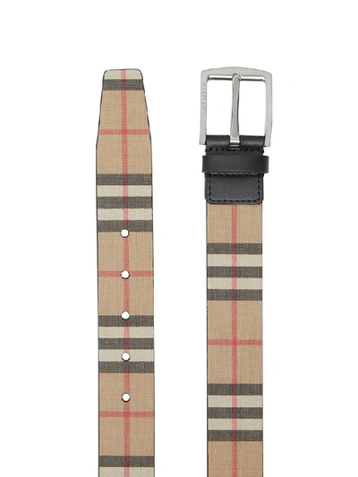 Shop Burberry Vintage Check Belt In Beige