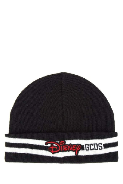 Shop Gcds Disney Striped Beanie In Black