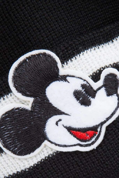 Shop Gcds Disney Striped Beanie In Black