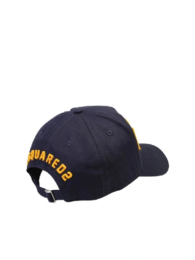 Shop Dsquared2 Icon Baseball Cap In Blue