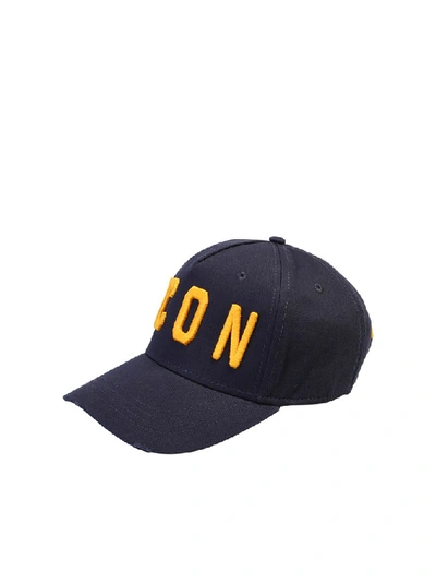 Shop Dsquared2 Icon Baseball Cap In Blue