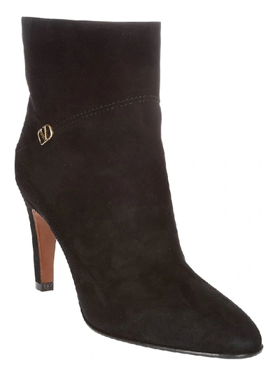 Shop Valentino Vlogo Ankle Boots In Black