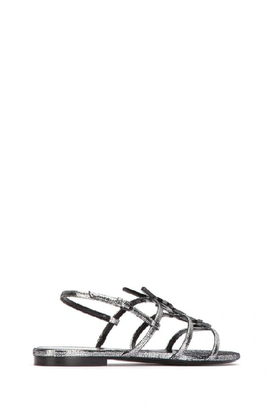 Shop Saint Laurent Cassandra Sandals In Silver