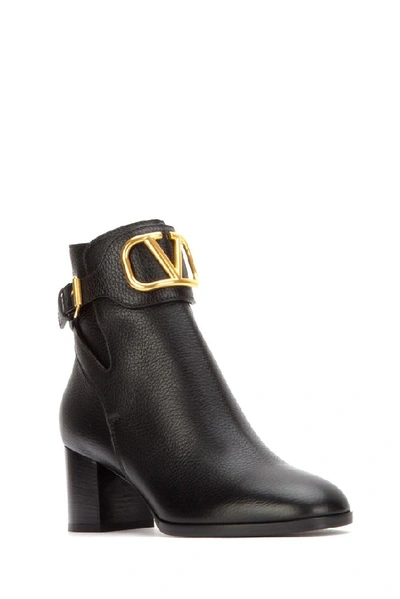 Shop Valentino Vlogo Ankle Boots In Black