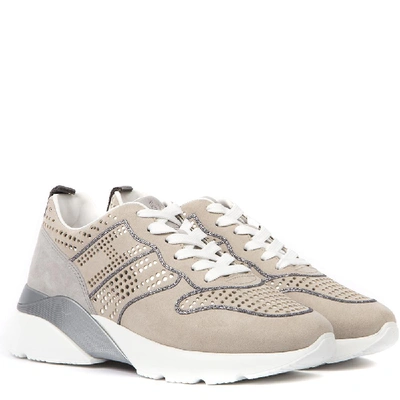 Shop Hogan Low Top Sneakers In Beige