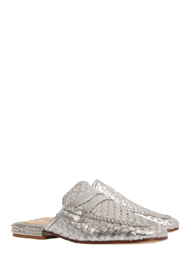 Shop Ash Eloise Pattern Loafers In Silver