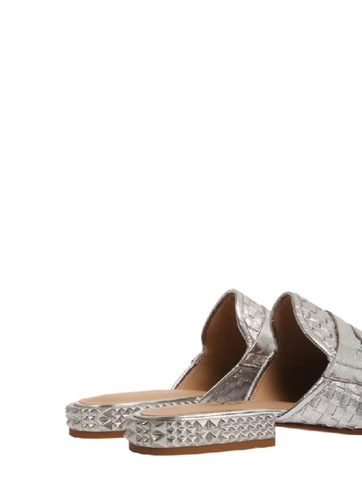 Shop Ash Eloise Pattern Loafers In Silver