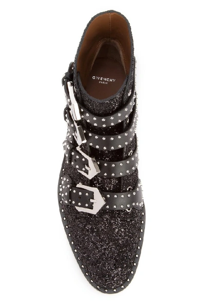 Shop Givenchy Glittered Ankle Boots In Black