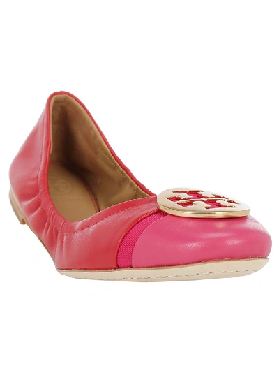 Shop Tory Burch Minnie Cap Toe Ballerina Flat Shoes In Red